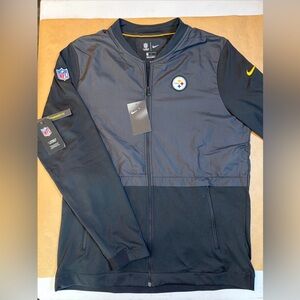 NWT Pittsburgh Steelers Full Zip Jacket Nike On-Field Apparel Mens Large NEW!!